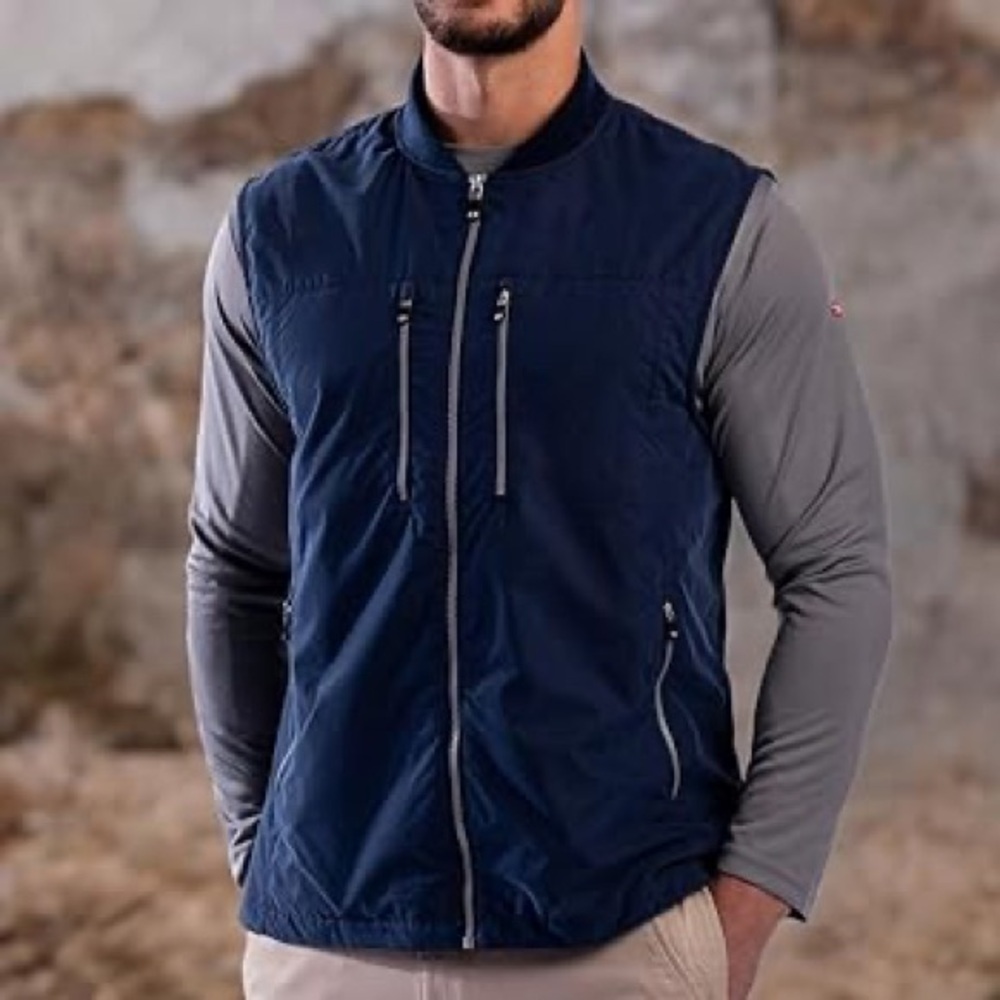 Scottevest Blue Performance Vest for Outdoor Activities